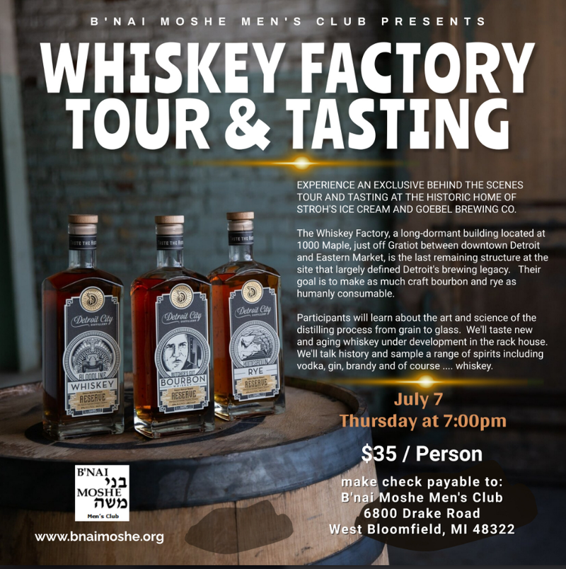 Banner Image for Whiskey Tour & Tasting with Men's Club