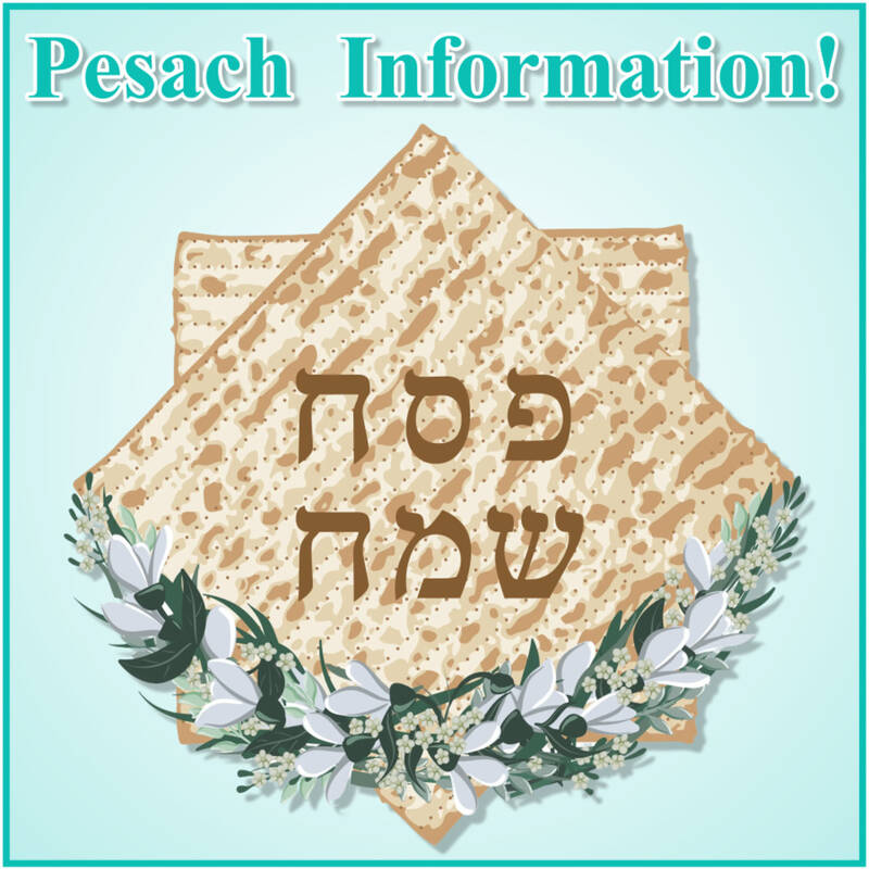 Banner Image for Pesach Information 5784