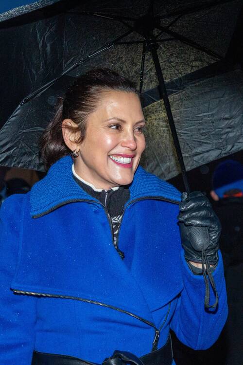 		                                		                                <span class="slider_title">
		                                    Gov. Whitmer Braves the Rain With a Smile		                                </span>
		                                		                                
		                                		                            		                            		                            